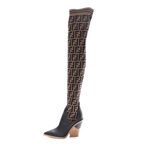 cheap fendi boots|Fendi thigh high sock boots.